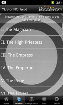 YES or NO Tarot android App screenshot 1